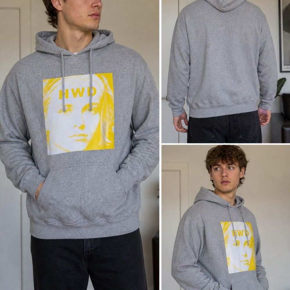 HWD (Halfway Dead)  Men's Grey Hoodie Large